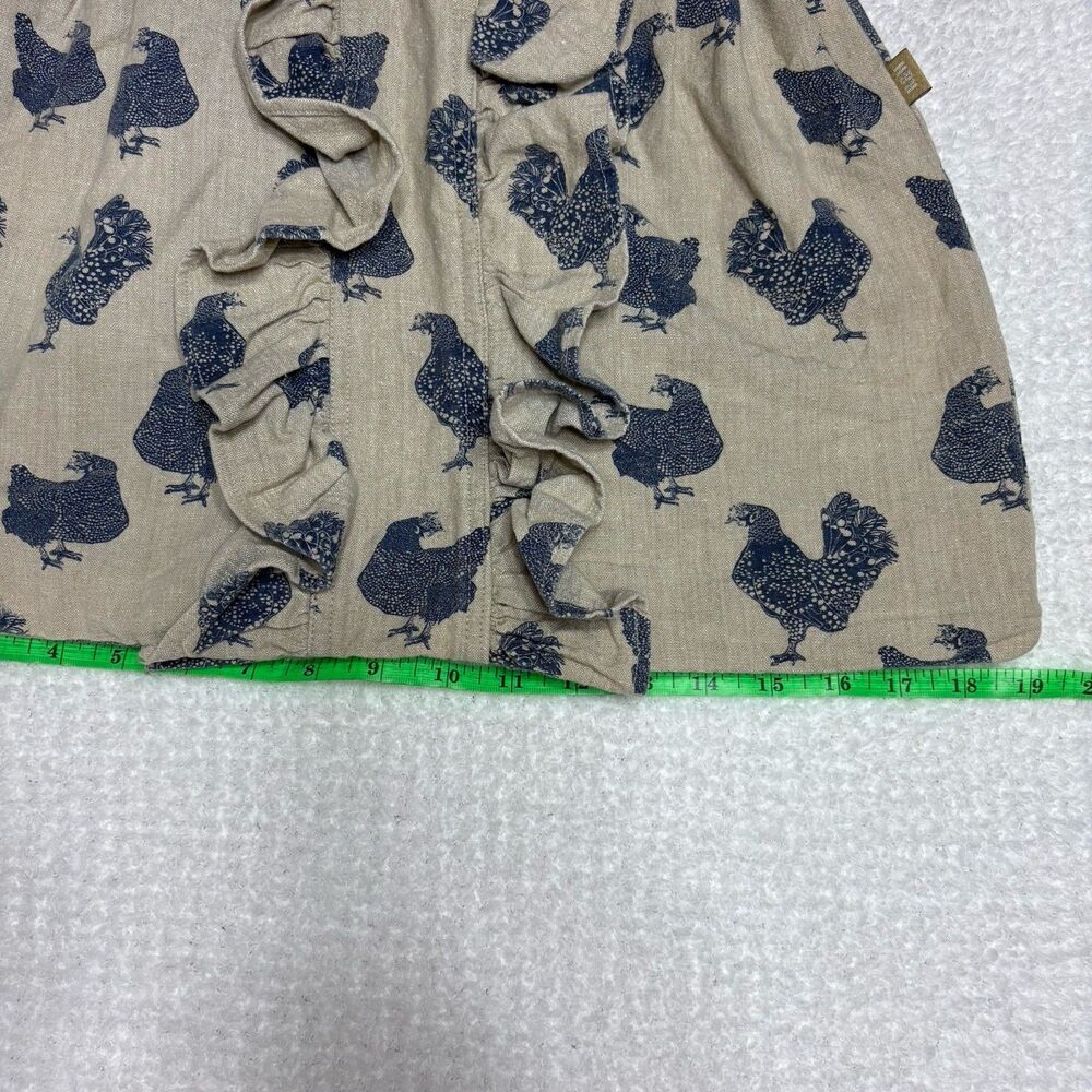 Chicken Farmhouse Shopping Tote Purse Beige And Blue - Picture 4 of 10